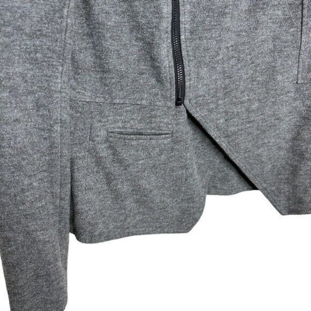 Cabi # 3556 Women Small Gray Asymmetrical Flint Gray Ponte Moto Rebel Jacket - Picture 10 of 13
